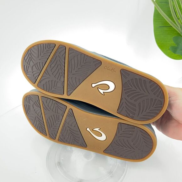 OluKai Women Ki'ihele Loafer Size 8 Gray Mesh SlipOn Flat Shoe Convertible Slide - Picture 8 of 14